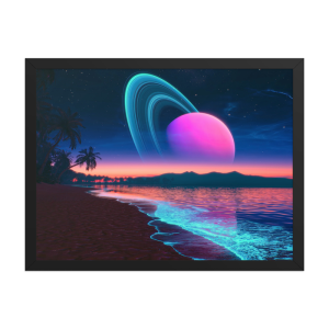 Bioluminescent Beach | Matte Black Frame