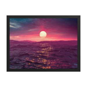 Calming Ocean Sunset | Matte Black Frame