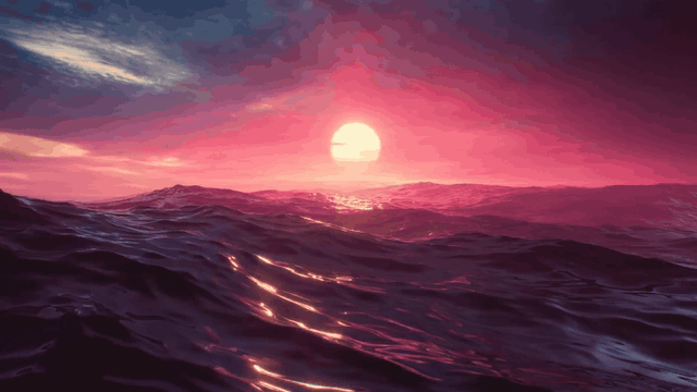 Calming Ocean Sunset Ambience